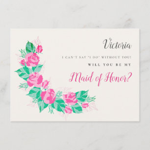 Cartes de Demoiselles d'Honneur Fleurs de Jardin R