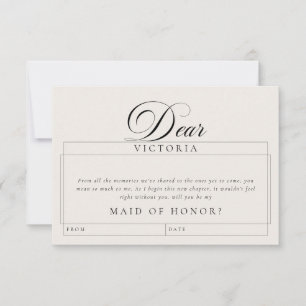 Cartes de demoiselles d'honneur personnalisées en