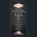 Cartes de dés de casino de Las Vegas Programme de<br><div class="desc">Programme de mariage aux dés de casino de Las Vegas,  parfait pour compléter la collection de la boutique Wow Wow Meow ! Impression au verso incluse.</div>