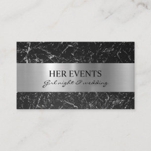 Cartes de design argent chic noir pour gestionnair
