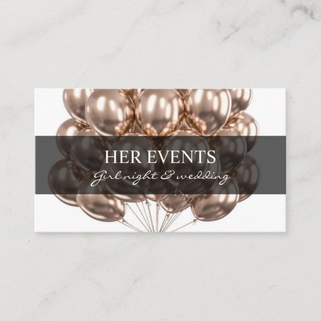 Cartes de design blanc chic pour gestionnaire d'év (Devant)