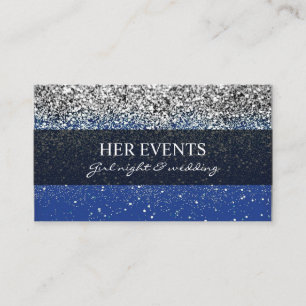 Cartes de design pailleté chic pour gestionnaire d