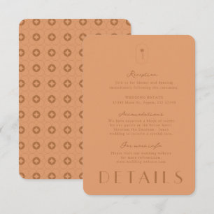Cartes de détails de mariage à Palm Spring