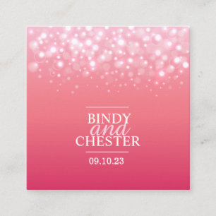 Cartes de détails de mariage au champagne rose