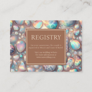 Cartes de détails de registre de cadeaux exotiques