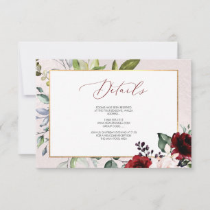 Cartes de détails PixDezines Burgundy Blush Blooms