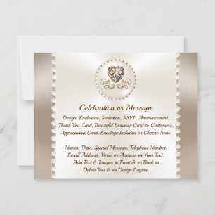 Cartes de détails pour mariage, anniversaire, entr