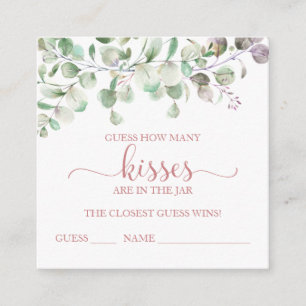 Cartes de devinette de bisous au eucalyptus verdoy
