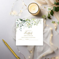 Cartes de devinette de bisous avec verdure mignonn