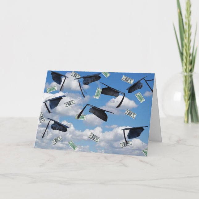 Cartes de diplômes et argent dans le ciel (Devant)