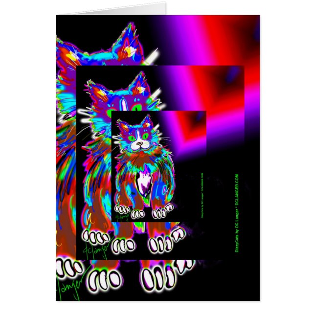 Cartes de DizzyCats, comportant le DizzyC (Devant)