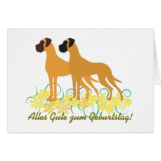 Cartes de Dogue allemand fauve (Devant Horizontal)