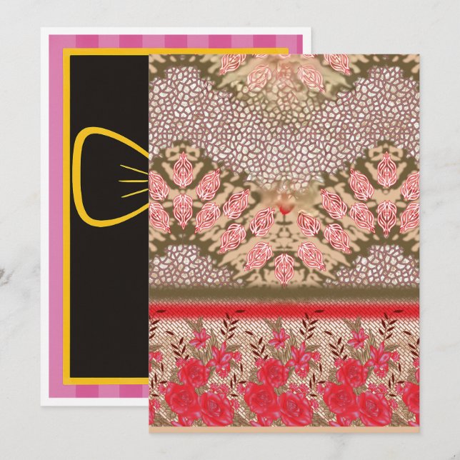 Cartes de Faire-part de fin d'études, d'anniversai (Devant / Derrière)