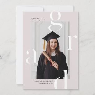 Cartes de Faire-part de graduation en typographie 