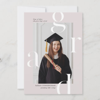 Cartes de Faire-part de graduation en typographie 