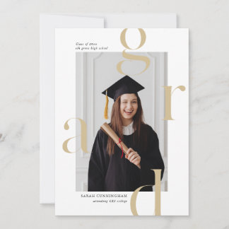 Cartes de Faire-part de graduation en typographie 