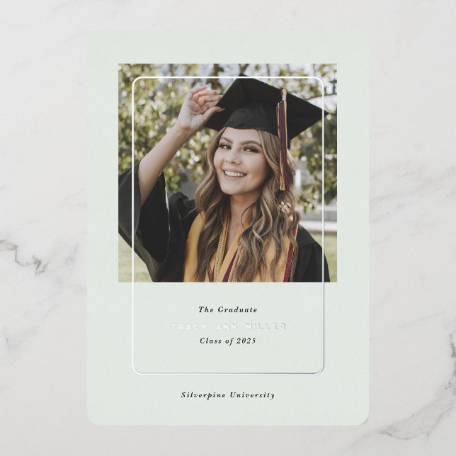cartes de faire-part de graduation photo chic simp (Recto)