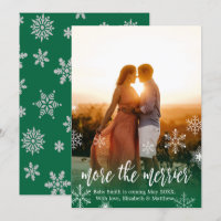 Cartes de Faire-part de grossesse de Noël vertes