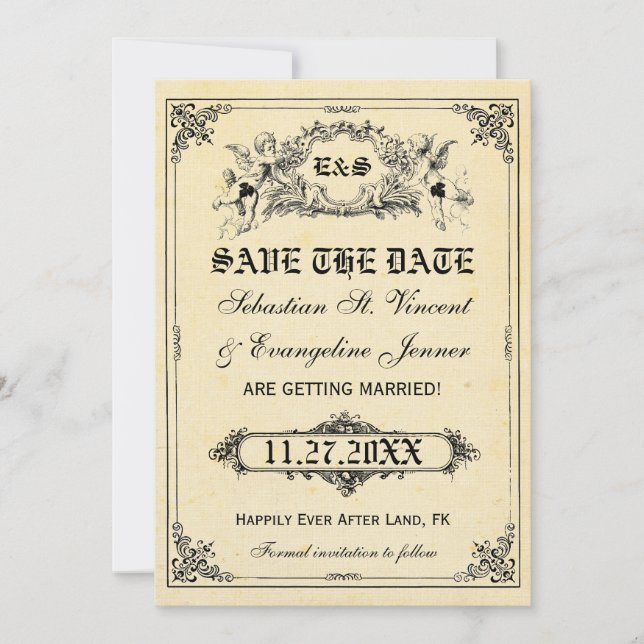 Cartes de Faire-Part de Mariage de Conte de Fées (Devant)
