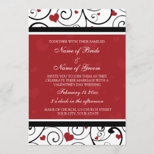 Cartes de Faire-part de mariage de la Saint-Valent