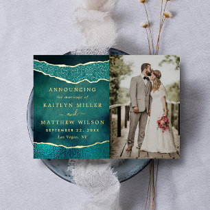 Cartes de faire-part de mariage élégantes en agate