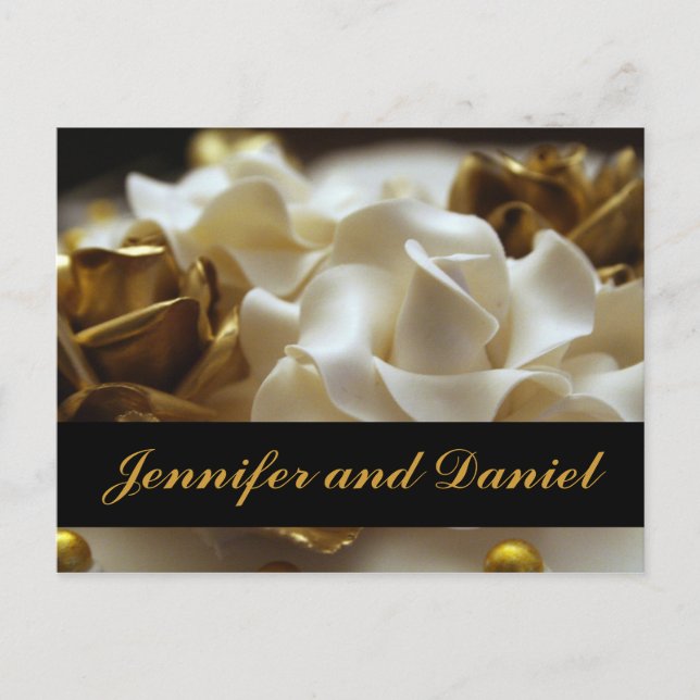 Cartes de Faire-part de mariage Rose Gold et Cream (Devant)