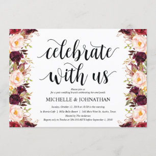 Cartes de Faire-part de mariage Rustique Bourgogne