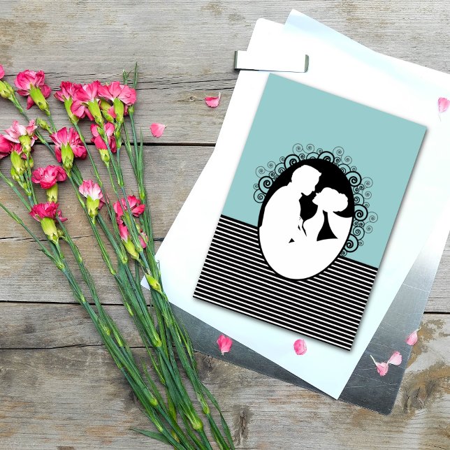 Cartes de Faire-Part de Mariage Silhouettes de Mar (Créateur téléchargé)