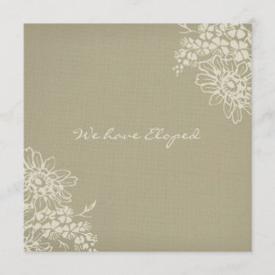 Cartes de Faire-part Floral Elopement vintage