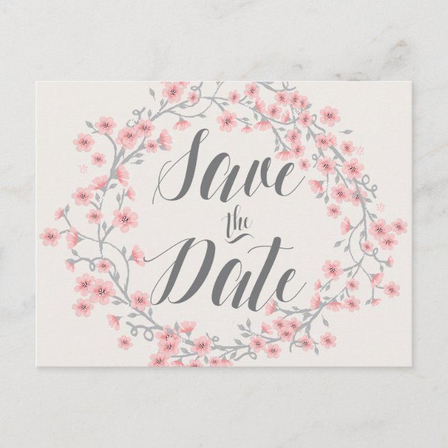 Cartes de faire-part Floral Romantique pour Sauveg (Devant)