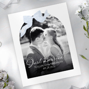 Cartes de Faire-part Mariage mariées Bleu Bow
