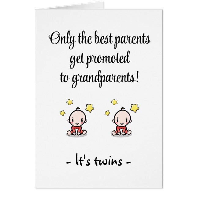 Cartes de félicitations aux grands-parents pour de (Devant)