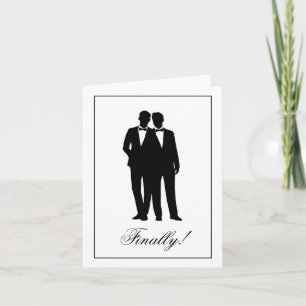 Cartes de félicitations avec silhouettes de deux m