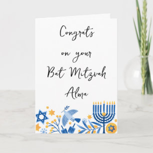 Cartes de félicitations bat mitzvah