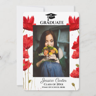 Cartes de Félicitations de Diplôme à Fleurs de Coq