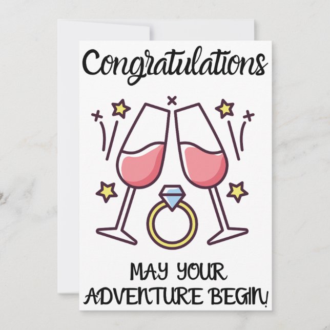 Cartes de félicitations fiançailles (Devant)