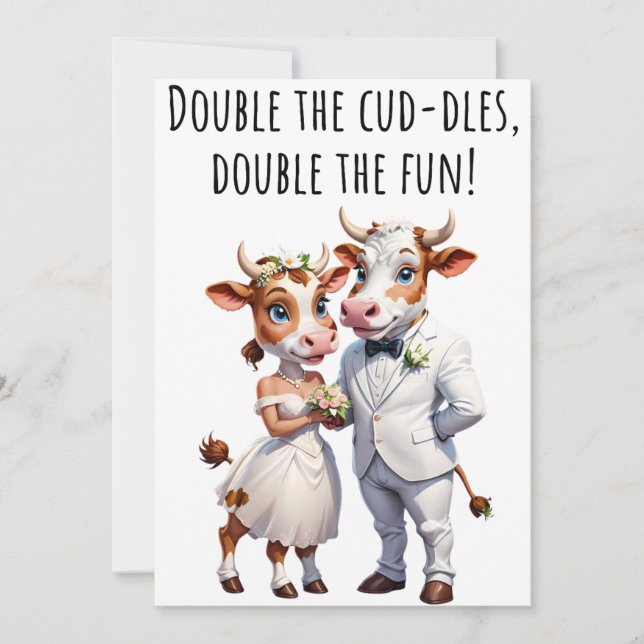 Cartes de félicitations fiançailles Funny Cow Card (Devant)
