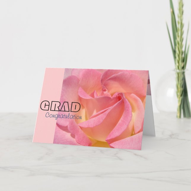 Cartes de félicitations GRAD Congratulation Rose R (Devant)