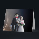 CARTES DE FÉLICITATIONS MARIAGES GOTHC SKELETONS<br><div class="desc">SKELETON COUPLE CARTES DE MARIAGE. LITS INTÉRIEURS : JUSQU'À CE QUE MORT PARTICIPEZ-VOUS FÉLICITATIONS</div>