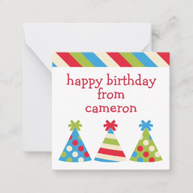 Cartes de fermeture de cadeau personnalisées Chape (Devant)