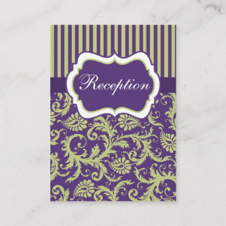 Cartes de fermeture verte et violette et Damas