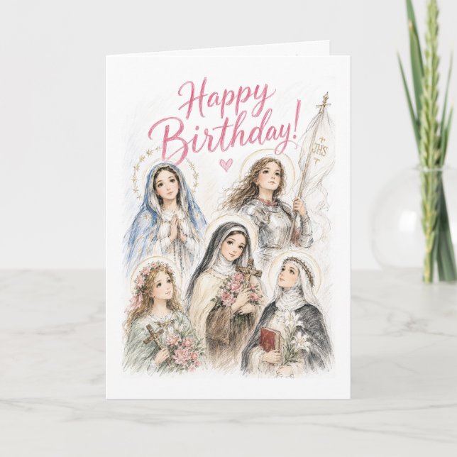Cartes de Fête Catholiques pour Princesses Céleste (Devant)