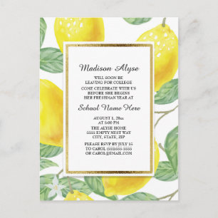 Cartes de fête de malle sur le thème Citrons et Fe