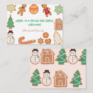 Cartes de fête des cookies de Noël
