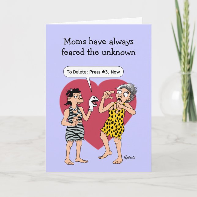 Cartes de fête des mères amusantes : Smart Phone (Devant)