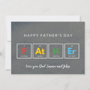 Cartes de fête des pères Couleurs Cool Colorées
