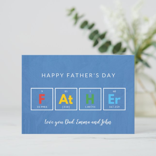 Cartes de fête des pères Drôles Modernes Simples (Debout devant)