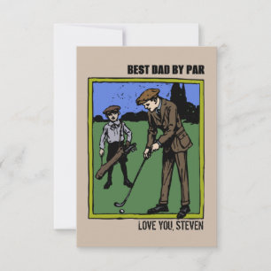 Cartes de fête des pères golf Golfeur Sports
