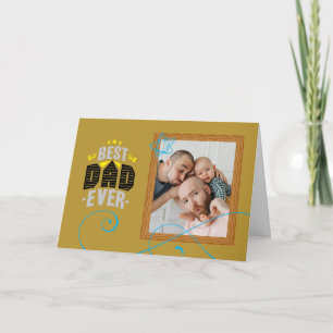 Cartes de fête des pères personnalisées modernes '