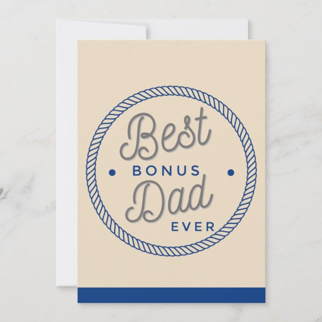 Cartes de fête des pères pour beau-père Typographi (Devant)